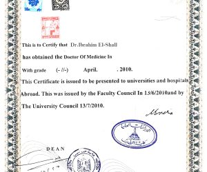 Doctor of Medicine Certificate. Doctor of Medicine Certificate.